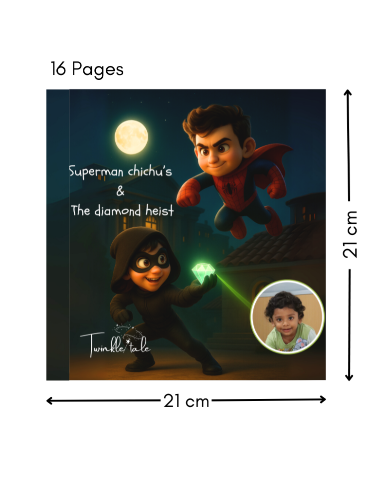 Superman Chichu & The diamond heist Boy – A Personalized Premium Adventure Story book.